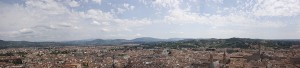 Panaromic View from the top of the Duomo Florence Italy